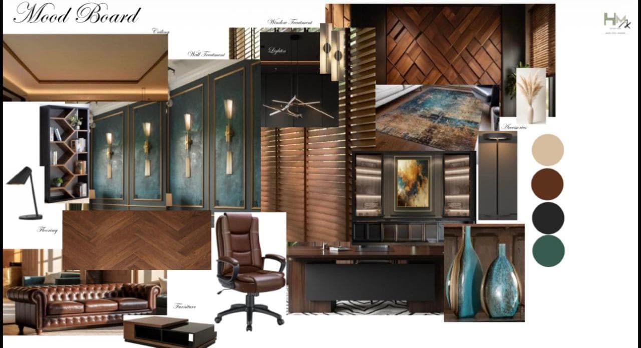 Executive Noir Mood Board mood board