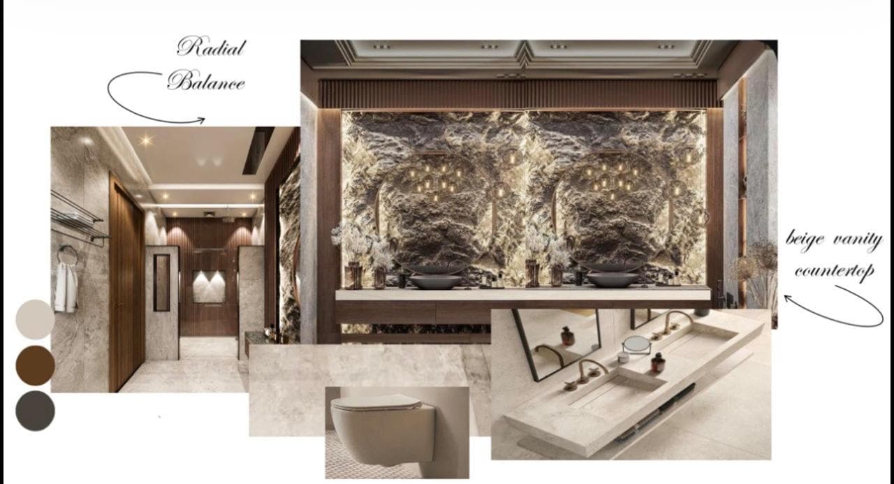 Radial Elegance Bathroom mood board