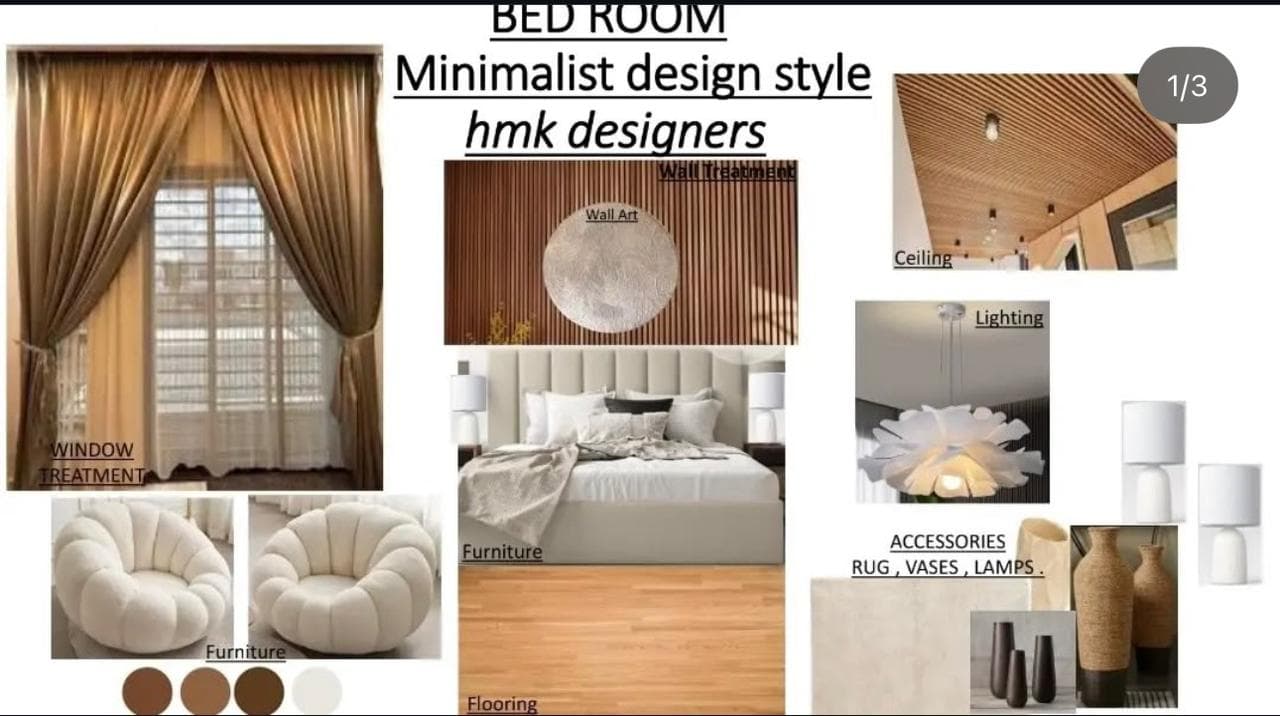 Zen Minimalist Bedroom mood board