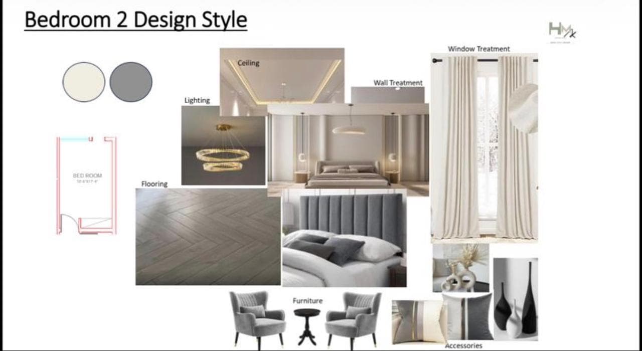 Serene Contemporary Bedroom mood board