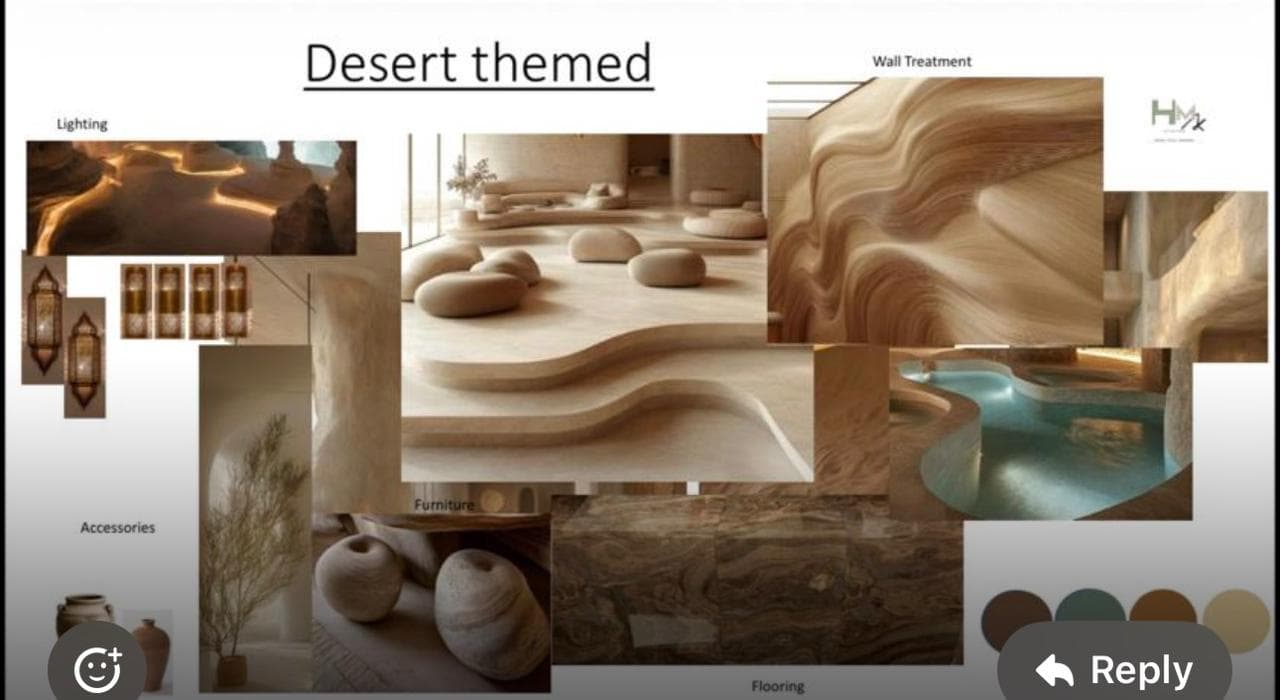 Sculptural Desert Theme mood board