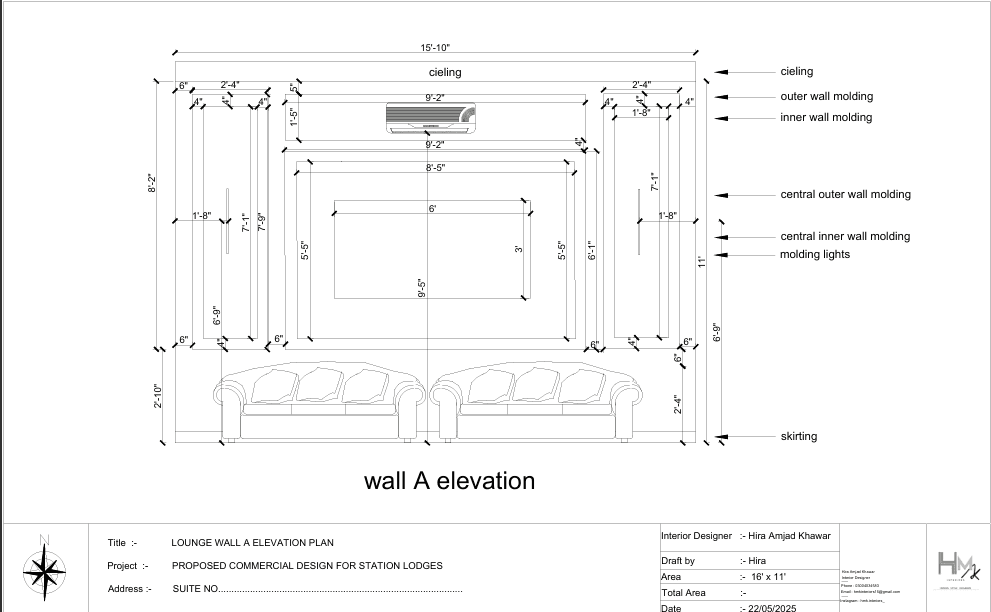 G.R Lounge Elevation
